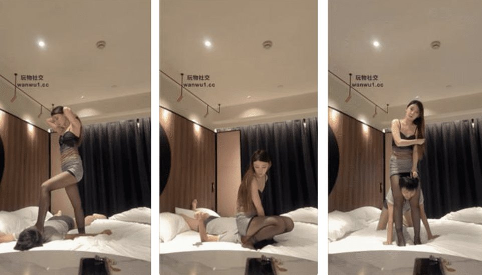 领主老大 | 车模S黑丝美腿暴力踢踹