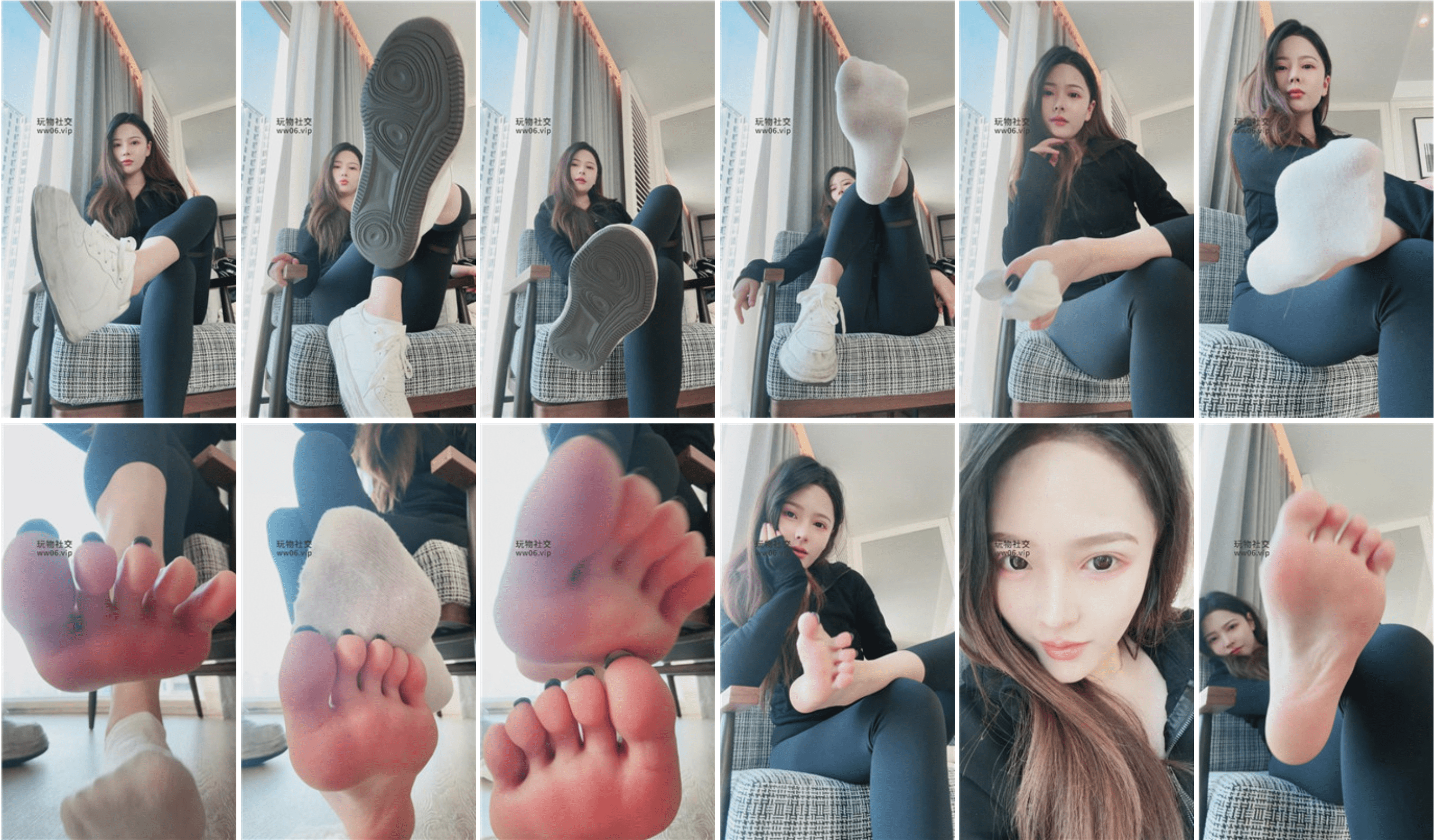 Qiqisama | Sports shoes and cotton socks POV