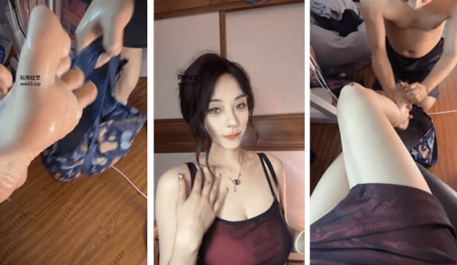 不知名美女 | 下跪伺候主人沐足