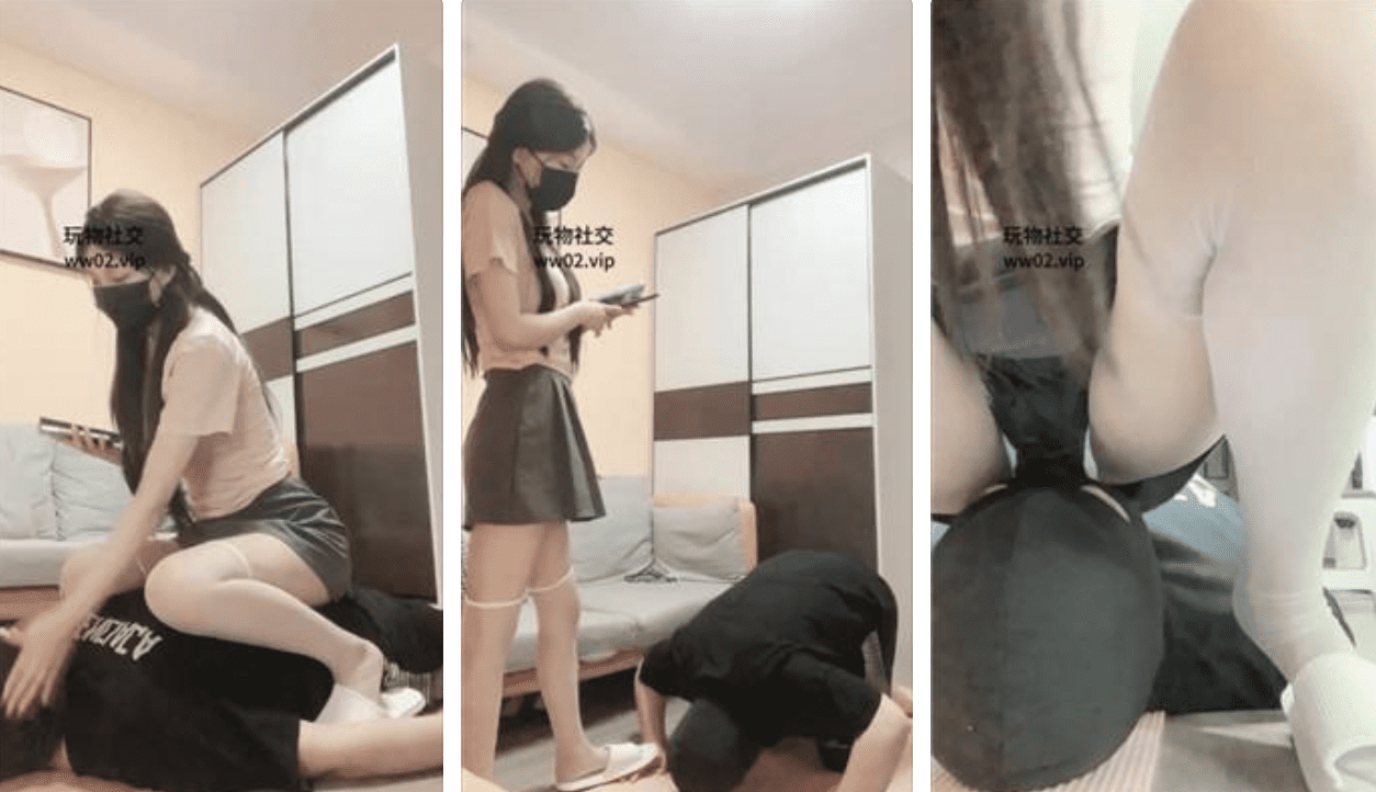 Lu Ke | Crotch humiliation/riding on dog's back/white silk temptation ravage and trample/face sitting and suffocation