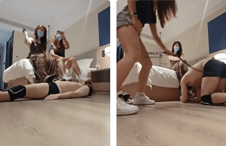 上头姐妹 | 小白鞋/高跟/强制鞭打踩踏/品尝裸足
