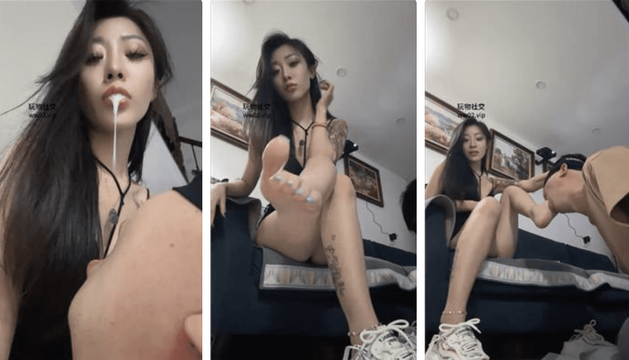 Mojito | Tattooed hostess challenges super barefoot deep throat