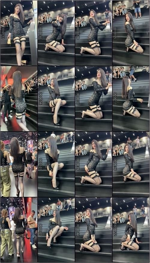 魔镜街拍 | 展会包臀裙黑丝高跟-视频截图