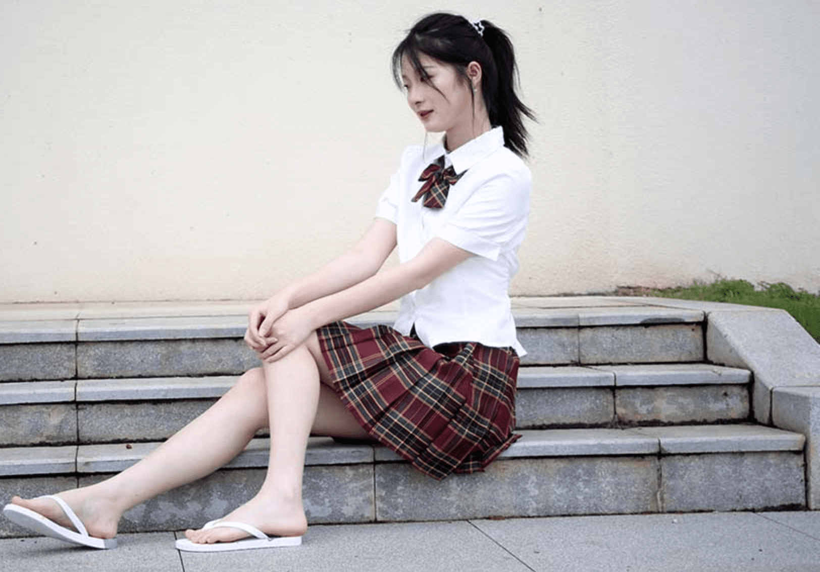 初夏女神 | 安妮 JK人字拖(带视频)