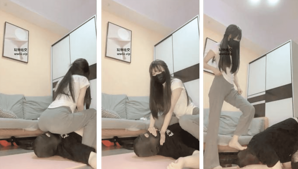 鹿可 | 裸足碾压踩踏 掐脖窒息