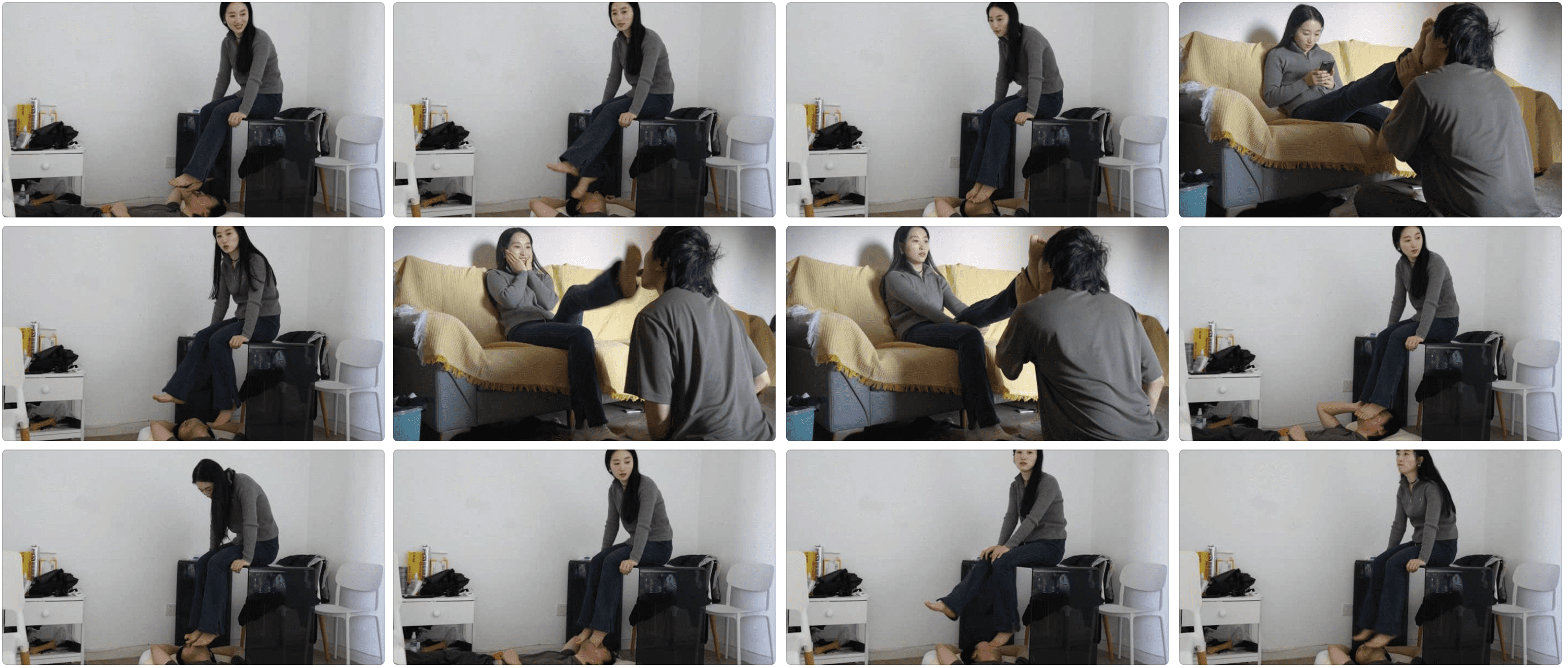 红颜榜 | 苗疆美女秦歌坐桌上无意识脚底扇脸和舌头-视频截图