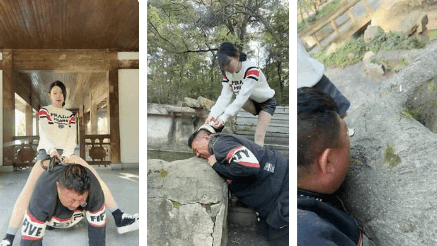 妮可 | 户外遛狗公开处刑