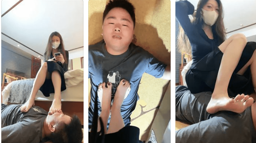 佳佳 | 裸足狂舔/全体重踩踏