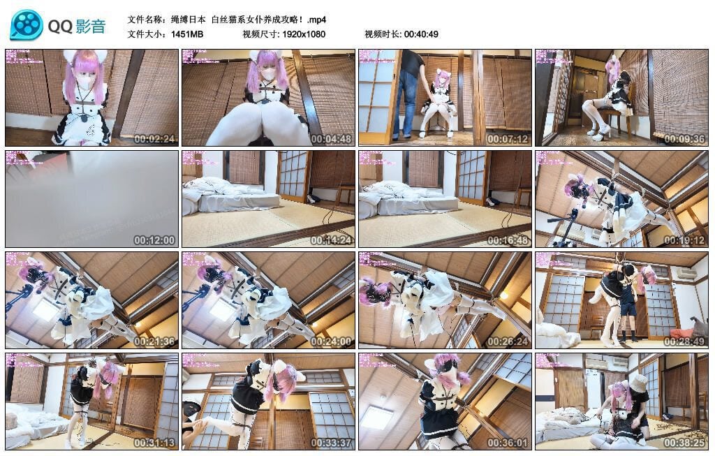 绳缚日本 | 白丝猫系女仆养成攻略-视频截图