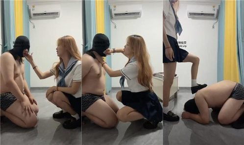 アマチュア掘削機 | JK少女の革靴と白ソックス股間屈辱脚捻り