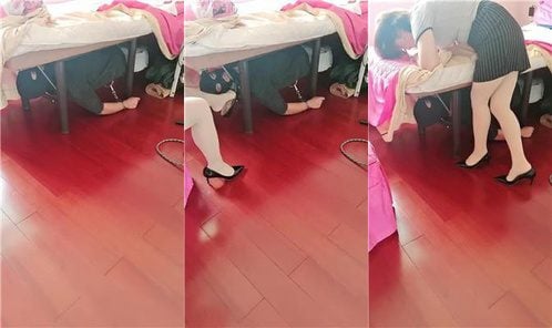 美容院 | 囚禁美容床底下虐 高跟肉丝踩虐