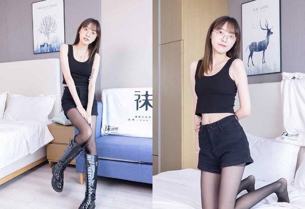 袜啵啵 | 445期 稚予 长靴 马丁短靴 黑丝 脚尖加固款 白棉袜 带视频 带视频