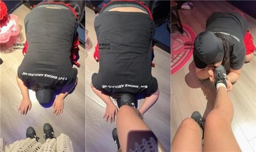 Amateur excavator | Private theater development maid doing S sneakers dirty white socks