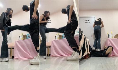 狗哥 | 开发路人小姐姐 运动鞋踩踏踢裆 上
