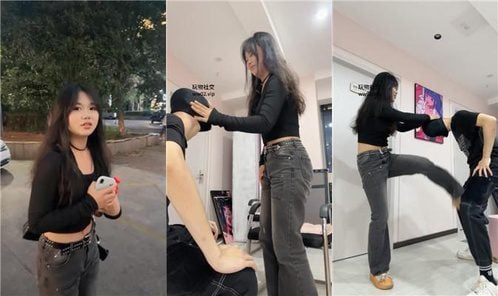 Dog Brother | After night running, the girl's dirty shoes and white socks were abused