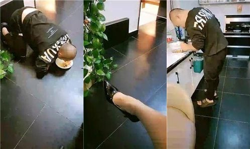 烟雨 | 圈养奴脚下喂食