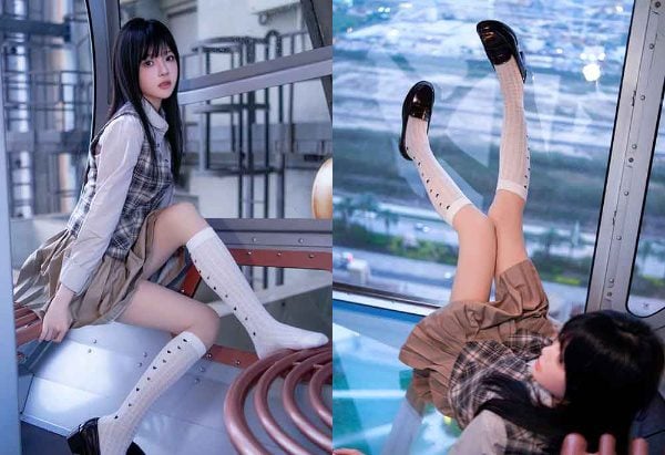Beautiful pictures | 1747 Sakura Cat Uniform Ferris Wheel