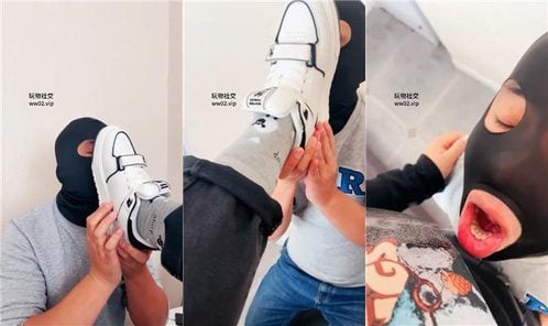 Wanyue | Dirty white shoes trampling and feeding special