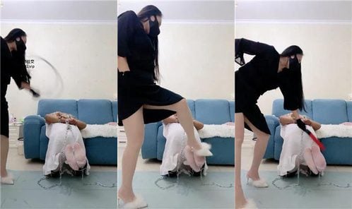 国服女神 | 变装奴 狗链捆绑堵嘴 滴蜡 踩踏