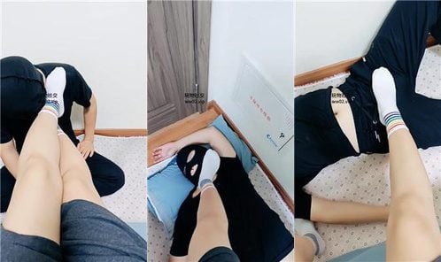 Yaya | White socks and feet trampling on the slave