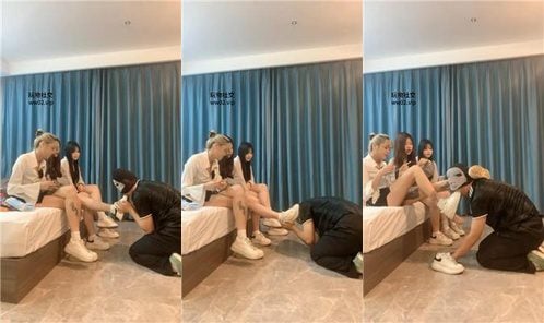 欣婷 | 3S 小白鞋白袜轮流舔闻 三视角版