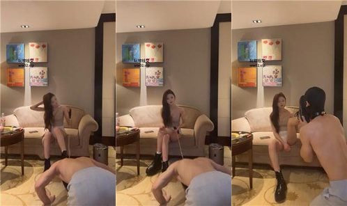 Car model Yin | Licking dirty short boots, white cotton socks, slapping, riding, trampling, sitting on the face, suffocating