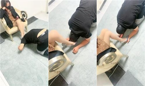 ハニー | ひざまずいてご主人様のハイヒールストッキングを舐める