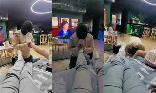 咩祖 | 双S 原味白袜脚玩家奴 踢裆耳光