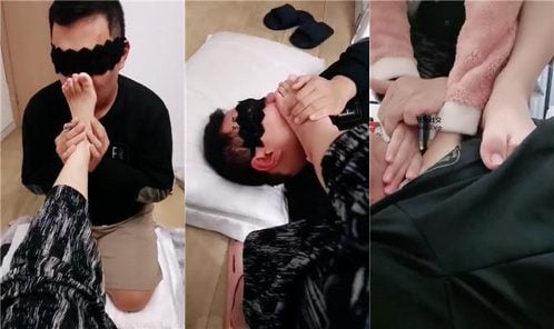 上海汤圆 | 裸足踩脚垫 恋足舔