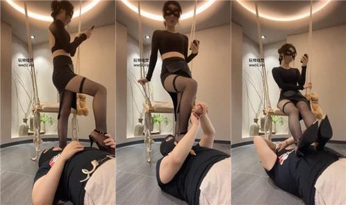 南纯熙 | 高跟黑丝踩虐 手铐捆绑 骑马鞭打
