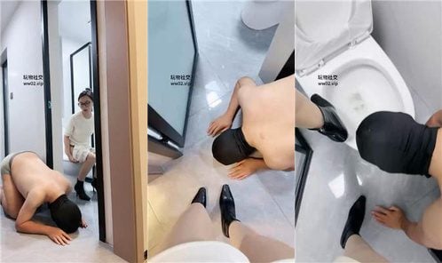 Wu En | Head pressed on toilet bowl, licked clothes hanger and whipped