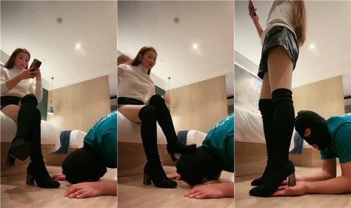 Mei Er S | Kick in the crotch, slap in the face, turn around the hips to humiliate