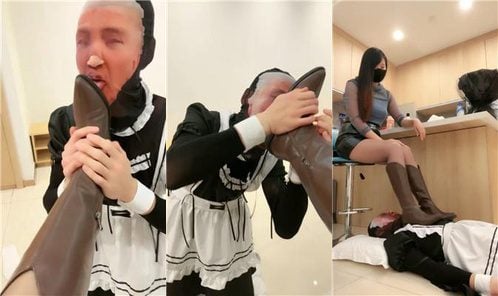 若依 | 女仆变装 狗舌舔脏鞋底 踩踏 丝袜脚捂脸 灌圣水