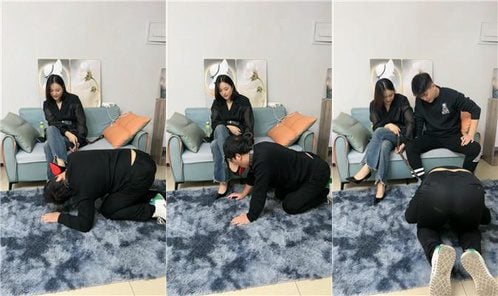 萝卜S | 情侣S 轮流舔脏鞋 脚喂酸奶 物化脚垫奴 耳光骑马