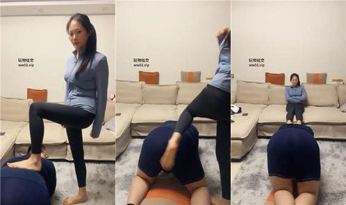 マイタイ | ヨガの女神が犬に乗って背中を踏みつけ、足フェチで舐め、顔面騎乗で窒息させ、股間を蹴る