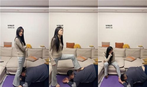 埋汰 | 转胯狗爬 裸足踩虐舔