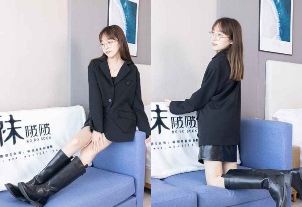 袜啵啵 | 486期 稚予 长靴 黑网袜 裸足 黑色美甲 裸足踩奶油蛋糕 踩完蛋糕泡脚剧情 带视频 带视频