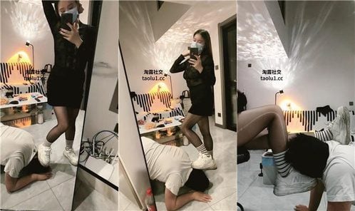 芮兮夫妻 | 袜子塞嘴 强制闻臭鞋