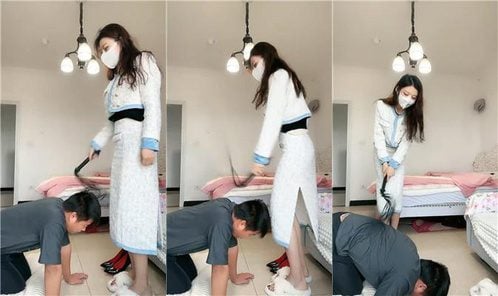 Jiajia | Heavy whipping, objectification, cushion smell, white socks, high heels, trampling