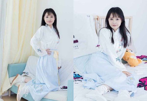 ウーリアンメディア |小九ハイヒール布靴白綿足袋漢服ビデオ付きビデオ付き
