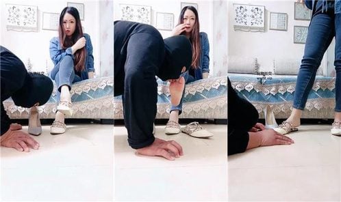 Mei Ning | White Collar S Multiple Pairs of Dirty High Heels Shoe Polisher