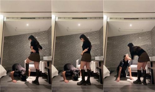 子熙大人 | 骑马转胯 皮靴踩虐 喂口水 白袜窒息 赏赐圣水