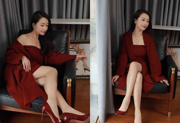 IESS Different Ideas | Silk Home 1965 Xiao Jie's red knitted skirt