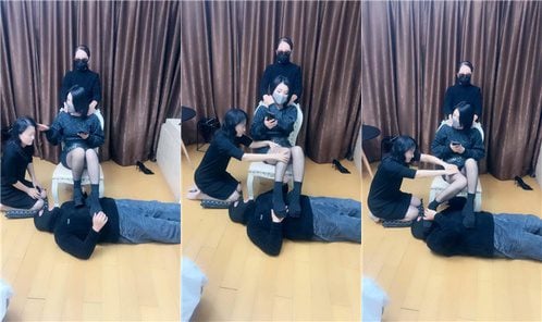 伊潼 | 母畜 奴下奴 3奴 抢着舔黑丝裸足