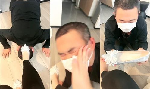悠米 | 贱狗舔脚丫舌头伸的很长