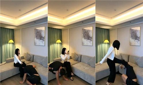 黛樱 | 运动女神老爹鞋暴力踢踹 双视角版