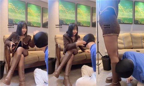 狗哥 | 素人S 臭丝袜脚捂脸窒息 长靴踩虐