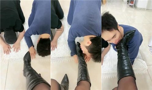 乔妹儿 | 双奴争宠 抢着清理脏鞋舔脚丫 吃烟灰