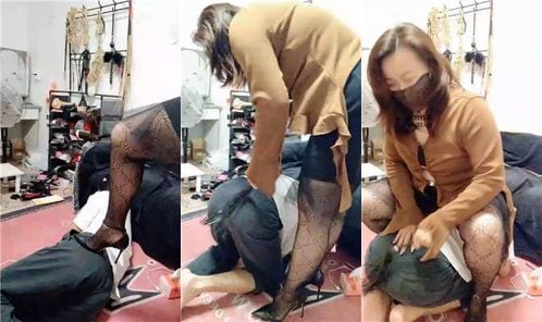 東莞心鬼 |ハイヒール、黒いシルク、踏みつけ、鞭打ち、乳首つねり、垂らしたワックス