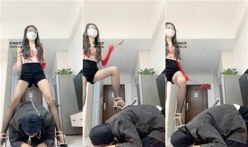 丝雯 | 铆钉高跟踩踏 胯下羞辱 拍子打 黑丝脚舔 坐脸窒息